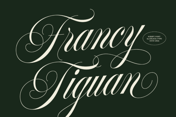 Francy Tiguan: A Classy Script Font for Luxury Typography Projects
