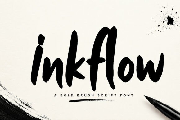 Inkflow: Bold Brush Script Font for Creative Projects