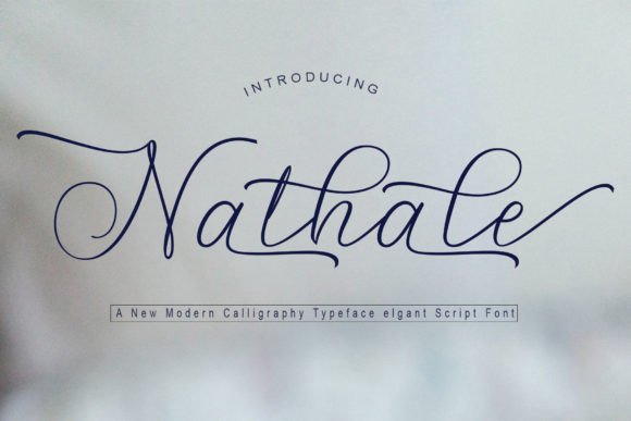 Nathale: An Elegant Calligraphy Font for Handwritten-Style Projects