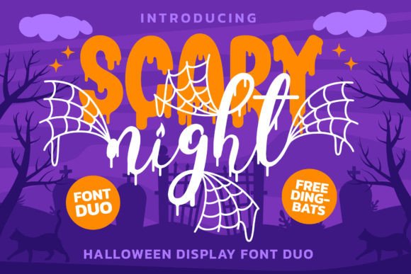Scary Night Duo: Where Spooky Charm Meets Handwritten Versatility