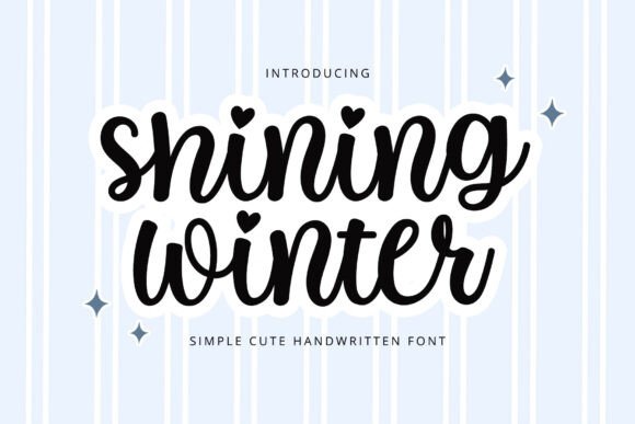 Shining Winter: A Cheerful Handwritten Font for Joyful Designs